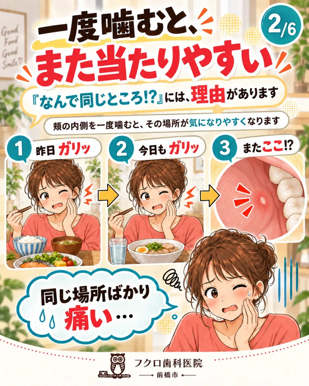 「痛っ……また同じところ噛んだ!」