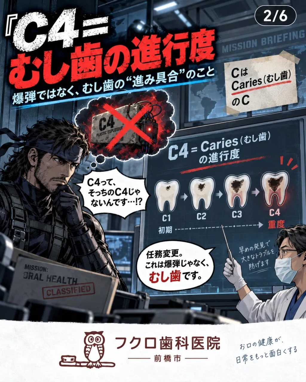 歯医者で先生がふと、