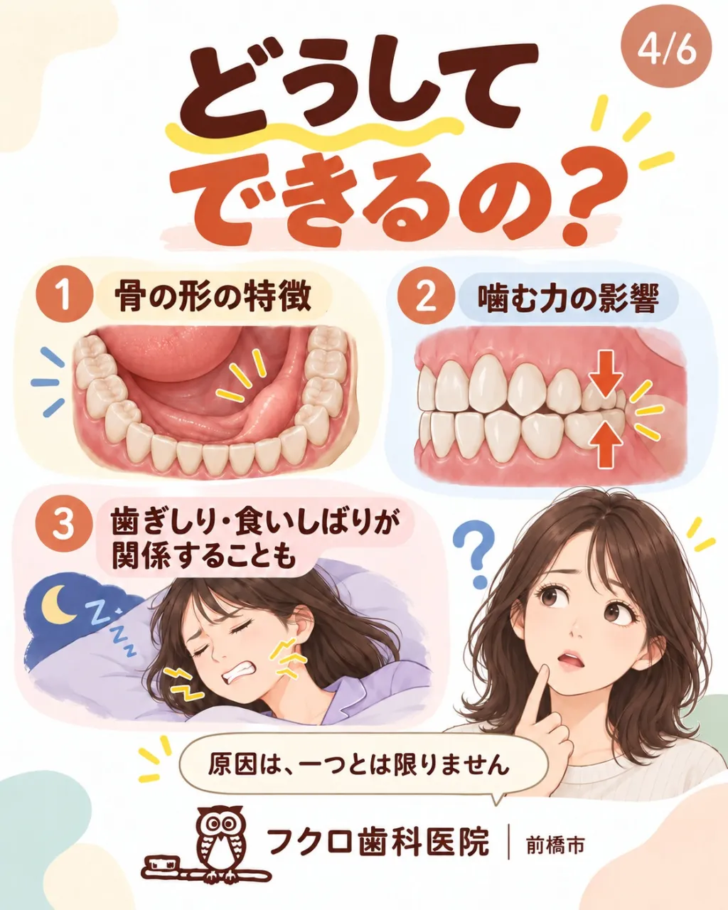 舌で下の歯の内側を触ったとき、