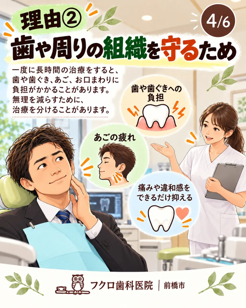 歯医者で「今日はここまでです」と言われて、