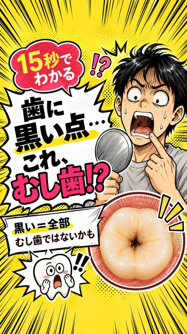 歯に黒い点を見つけた瞬間、