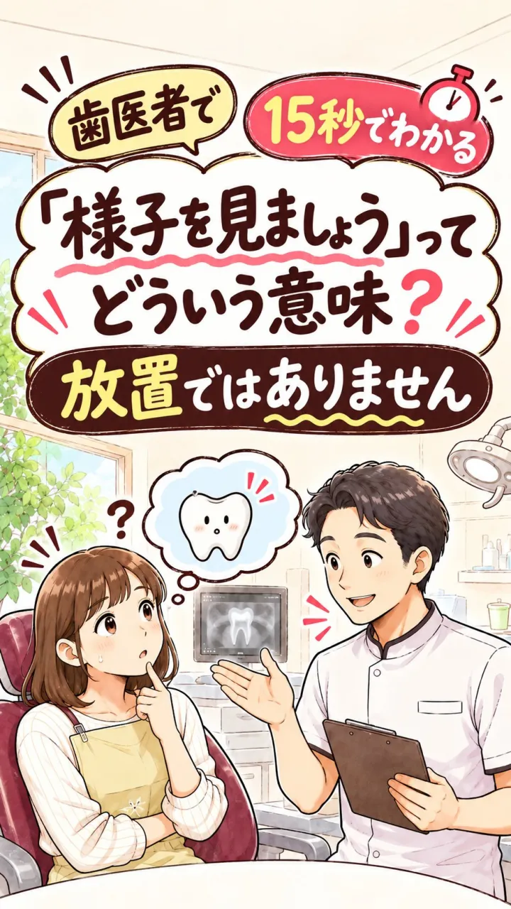 「様子を見ましょう」と言われると、