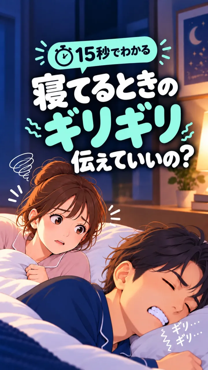 寝ているときの歯ぎしり、