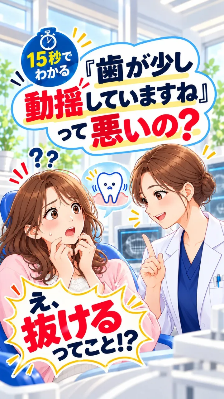 🦷「歯が少し動揺していますね」