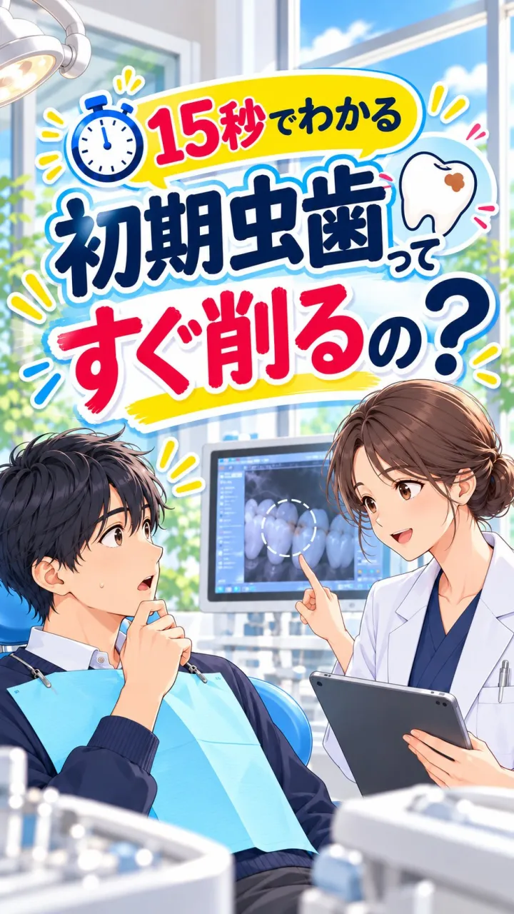 「初期虫歯があります」と言われたのに、削らない？🤔