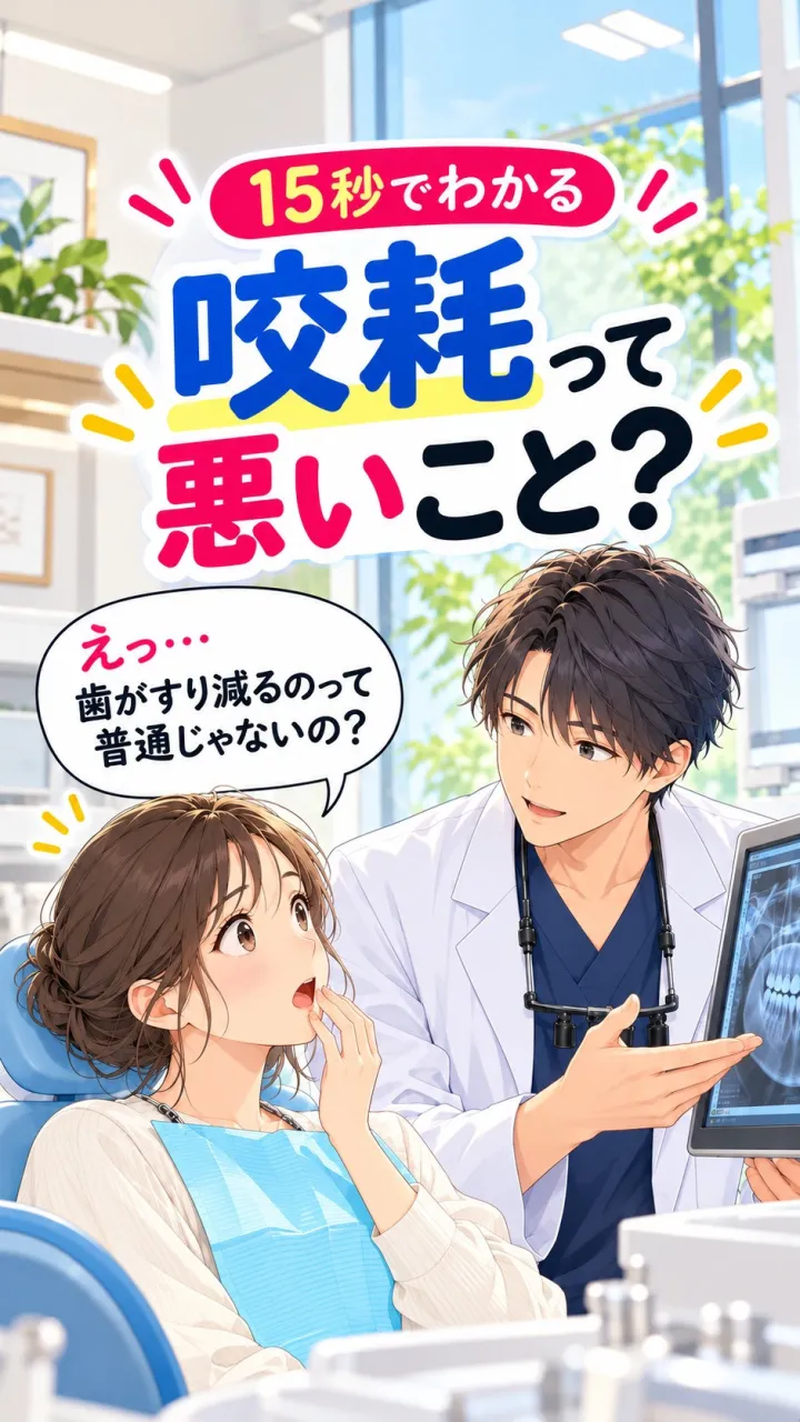 🦷「咬耗（こうもう）が見られますね」